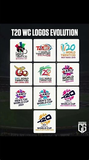 T20 world cup logo evolution #fa9la #trendingshorts #ipl #rcbians #indiancricketer #iplfans #ipl2026