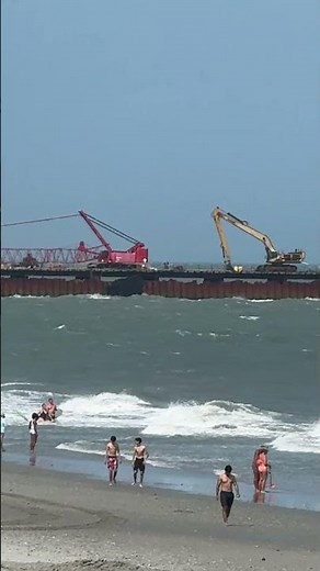 Myrtle Beach from Pier 14 Today Beach Renourishment in Progress #Shorts