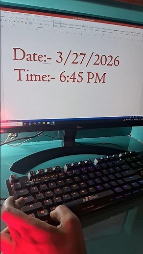 ms word Shortcut key Date Time | Add date and time in ms word #shorts #techshorts