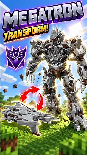Bayverse Megatron TRANSFORMS! 🤖✈️ | Minecraft Transformers Mod
