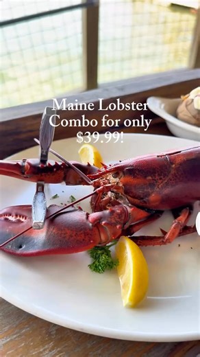 Crack into flavor with our $39.99 Maine Lobster Combo. A coastal classic done right!🦞 | Fisherman's Wharf