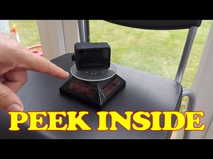 Peek inside the rotating solar turntable display