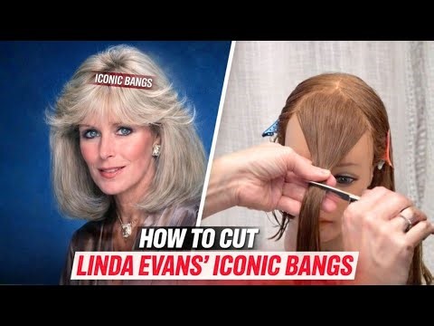 How to Cut Linda Evans Iconic Bangs | Soft Feathered Fringe Step by Step