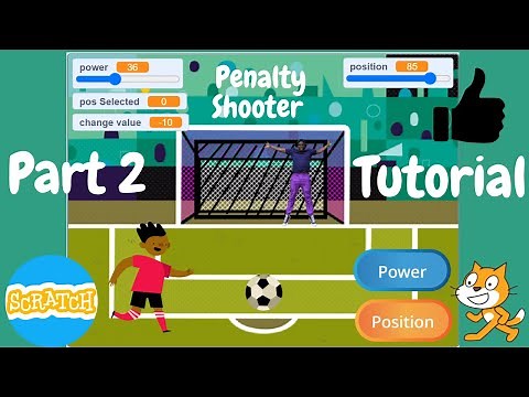 Scratch Penalty Shooter Game Tutorial Part 2 | scratch | scratch animation | football | soccer game