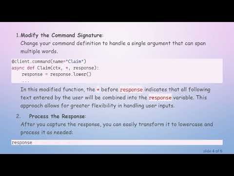 Solving the Missing Argument Exception in Discord.py Commands