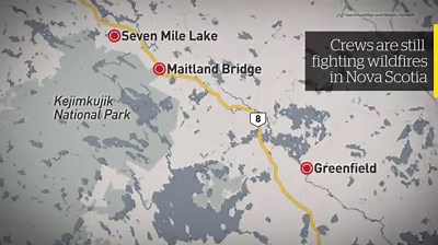 Wildfires are causing the Nova Scotia government to place restrictions across the province. Access to some trails, camping, fishing and use of off-highway vehicles will be restricted. It's best to call ahead to find out exactly how the park or area you plan on visiting will be affected. For more on restrictions: www.cbc.ca/1.3711980 For more on status of the fires: www.cbc.ca/1.3711395 | CBC Nova Scotia