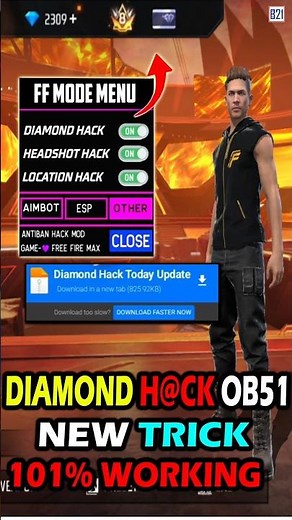 FREE FIRE DIAMOND HACK MOD MENU _ OB51 _ FREE FIRE DIAMOND HACK _ DIAMOND HACK FREE FIRE