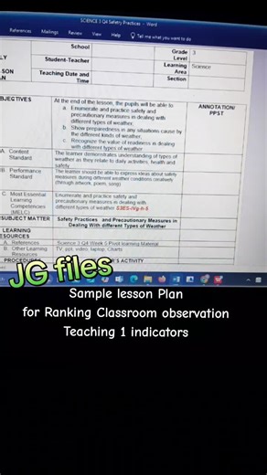 Hey there Teacher 1 applicants 👋 Here’s another sample of Lesson plan highlighting the Annotations/ PPST’s 5 indicators in demo teaching Applying for teacher 1 position ♥️ #ranking #teacherapplicant #T1 #lessonplans #annotation