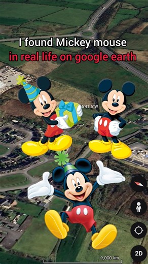 I found Mickey mouse in real life on google earth 🌎 || #shorts
