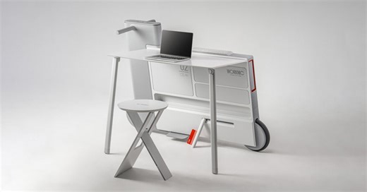 worknic portable desk invites users to step outside for a picnic-like workspace