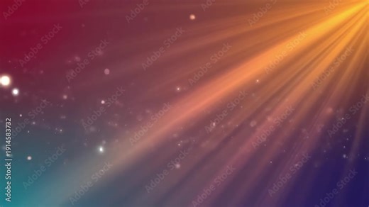 Abstract Gradient Light Rays with Particle Effects and Color Transitions