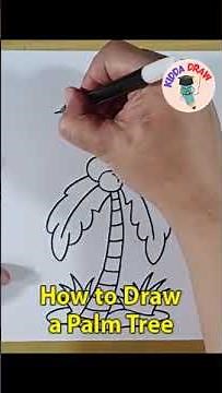 How to Draw a Palm Tree Easy in Less Than One Minutes