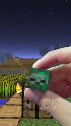 Crafting A Cursed Zombie Ice Cream In Minecraft Real Life! 🧟‍♂️❄️🍦 #shorts