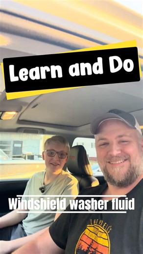 Easton teaches how to fill windshield washer fluid. ￼#newdriver #firstcar #vehiclemaintenance