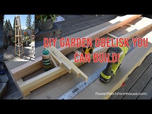 How to Build a Garden Obelisk! (works great for tomatoes too)