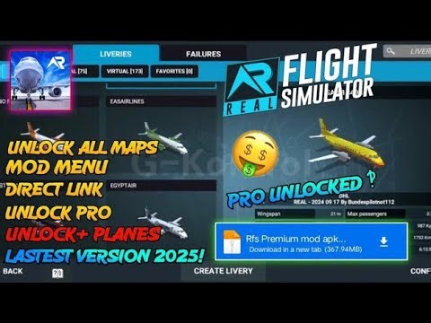 RFS Pro Mod Apk latest version 2025 | Unlock All Planes & skin Vip full game unlocked + paid version