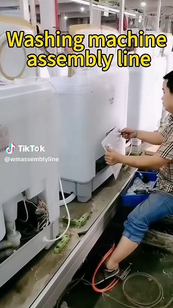 Washing machine assembly line على TikTok