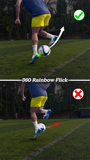 360 RAINBOW FLICK TUTORIAL💀🔥#football #soccer #futbol #footballskills #neymar #tutorial #shorts