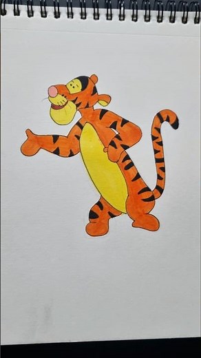 How to draw Tigger winnie the pooh #drawing #shorts #viral #art
