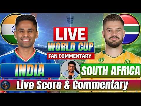 🔥 IND 🇮🇳 vs SA 🇿🇦 LIVE | T20 World Cup Super 8 | Live Score & Updates