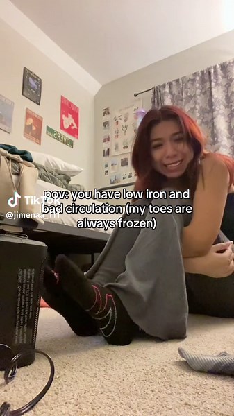 i also have a heating pad i put on my feet to sleep | low iron