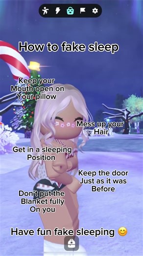 How to fake sleep 🛌 😴 #roblox #fypシ゚ #music #helpful