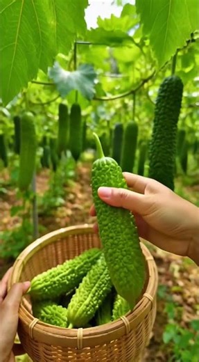 let's pick bitter gourd #fruitpicking #harvesting