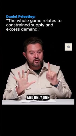 The whole game relates to constrained supply and excess demand- Daniel Priestley #shorts