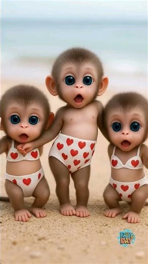 three Monkeys 🐒 dance #shortfeed #youtubeshorts
