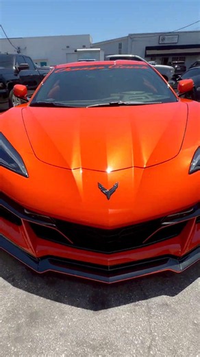 POV: You See This Orange Corvette Pull Up… #corvettelovers #orangecar #performancevehicles