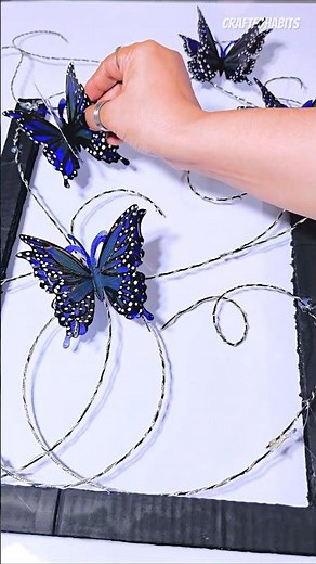 DIY Aesthetic Butterfly Photo Frame ♻️#recyclingcrafts