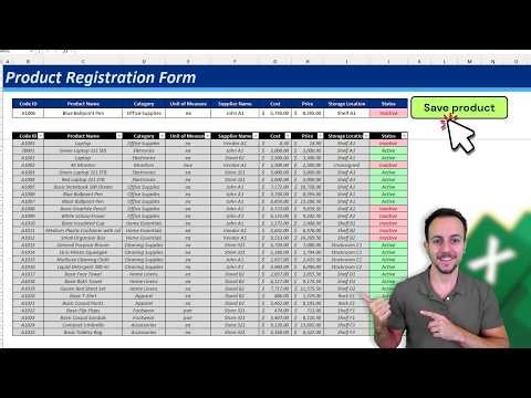 Create a Product Registration Form in Excel with Macro and Buttons