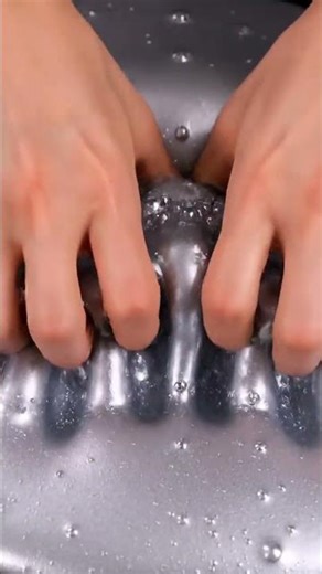 Silver Liquid Slime ASMR ✨ Ultra Satisfying Ripples & Bubble Pops #ASMR #satisfying #relaxing #viral