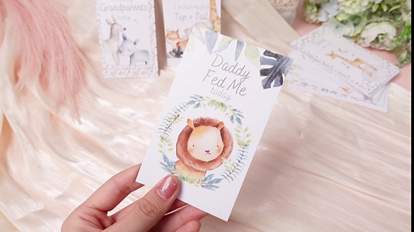 46 Pcs Nicu Preemie Milestone Cards Neutral Gender Baby Milestone Calendar for Preterm Babies, Record Every Brave Moment, Gift for Nicu Baby Boy or Girl, 46 Unique Designs