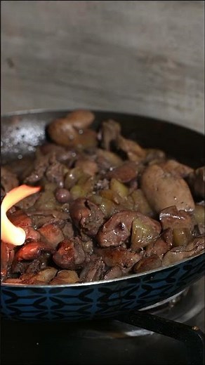 Flambé Chicken Liver with Apples – Brandy Ignited in Pan | Cooking Drama