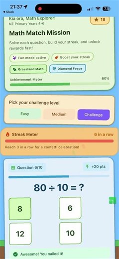 Math Learning App for Primary School