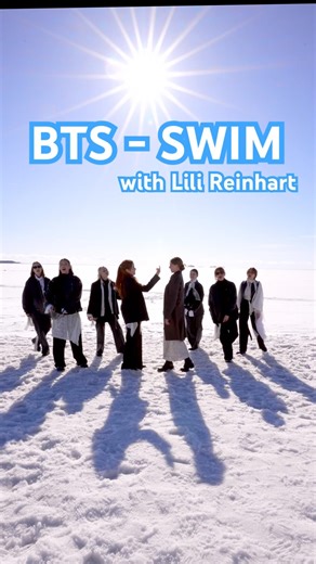 #SWIM with our Lili Reinhart🌊❄️ @‪@BTS‬ #kpop #ARIRANG #BTS_SWIM