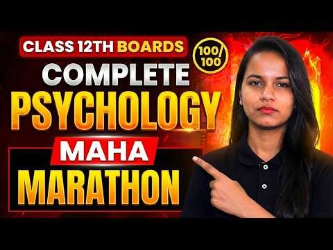Complete Class 12 Psychology in One Shot | MAHA MARATHON Board Exam 2026 by Savvy Ma'am