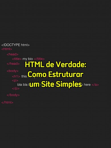 Aprenda os Conceitos Básicos de HTML e Crie Seu Site