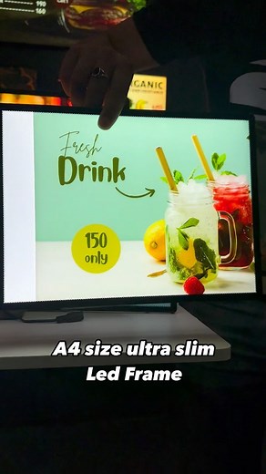 32K views · 88 reactions | A4 size ultra slim led photo frames #BusinessSignage #SignsOfBusiness #ProfessionalSignage #CorporateBranding #SignageDesign #BusinessLogo #CustomSignage #StorefrontSigns #MarketingSignage #outdoorsignage #lcsignfactory #usa #homies #homie | Bharti DTF | Facebook