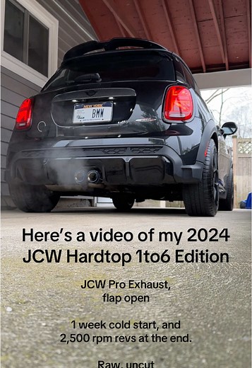 2024 JCW Hardtop 1to6 Edition - Raw Exhaust Sounds