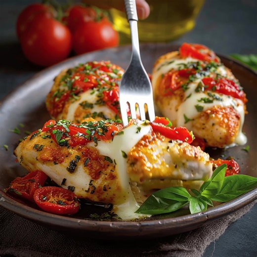 125K views · 373 reactions | Poulet poivrons mozzarella Liste des ingrédients → Volaille 4 filets de poulet → Légumes 2 gousses d’ail 4 tomates cerises 8 feuilles fraîches de basilic 4 poivrons rouges .... 퐋퐚 퐫퐞퐜퐞퐭퐭퐞 퐜퐨퐦퐩퐥è퐭퐞  | Recette Express | Facebook