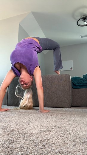 Okay so this tilted bridge is way better for stretching out my back. Idk if I’m old 😭 or why the ones on the floor keep straining stuff. I’m sure because I need to stretch more often lol… | Makayla reels