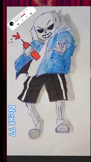 Sans sketch drawing Tutorial #howtodraw #drawing #sans #sketchart #art #tutorial #ytshorts