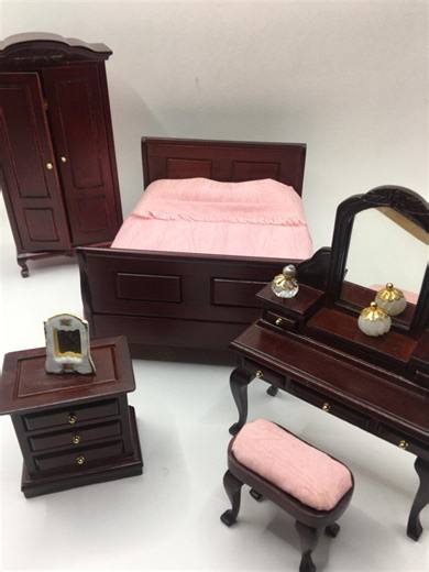 Vintage Dolls House Bedroom Furniture 1:12th Scale - Etsy