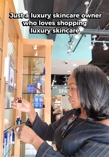 Forever a student of beauty. ✨ As a skincare professional, I’ve always admired the craftsmanship and science behind luxury skincare. There’s something inspiring about exploring brands that have shaped the standard of self-care and wellness. #blackgirltok #blackgirlskincare #skincareforpoc