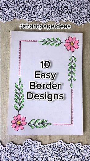 10 Easy front page design for school projects and idea note journals | Aesthetic Girl #shorts #howto