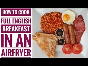AIR FRIED FULL ENGLISH BREAKFAST. How to make English breakfast in an Airfryer.Tower T17039 Airfryer
