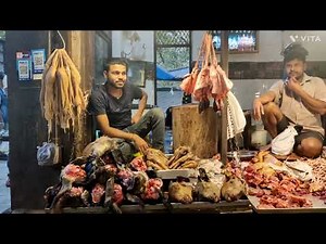 Meat world of INA market in Delhi