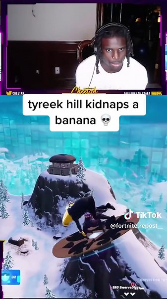Tyreek hill on Fortnite (repost) #fortnite #peely #tyreekhill #fyp #viral #trending #gaming #funny #funnygaming